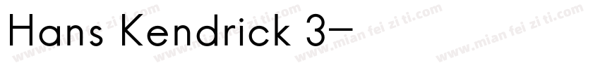 Hans Kendrick 3字体转换